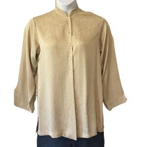 Vintage Oscar De La Renta Champagne Tunic Top S